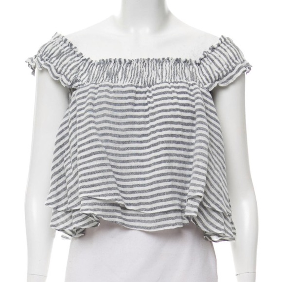 Apiece Apart Striped Crop Top - Picture 1 of 5